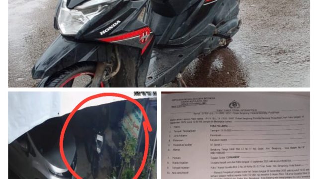 Curanmor Terjadi di Wilayah Hukum Polsek Bengkong, Komplek Ruko Trikarsa Pasir Putih, Warga Harap Polisi Segera Ungkap Pelaku