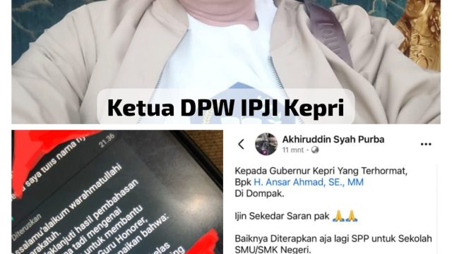 Heboh di Medsos, Warga Batam Tulis Surat Terbuka ke Gubernur Ansar; Ketua IPJI Kepri Soroti Sumbangan untuk Gaji Guru Honorer