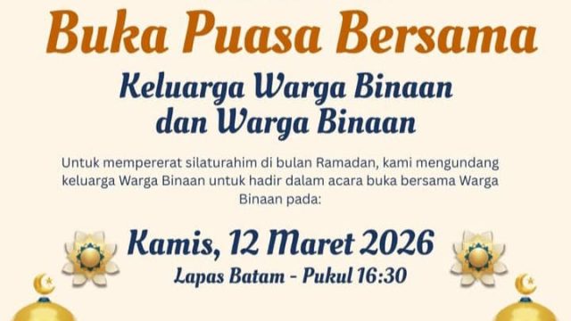 Warga Binaan Dapat Undangan Buka Puasa Bersama Keluarga, Wujudkan Momen Kebersamaan di Bulan Ramadan
