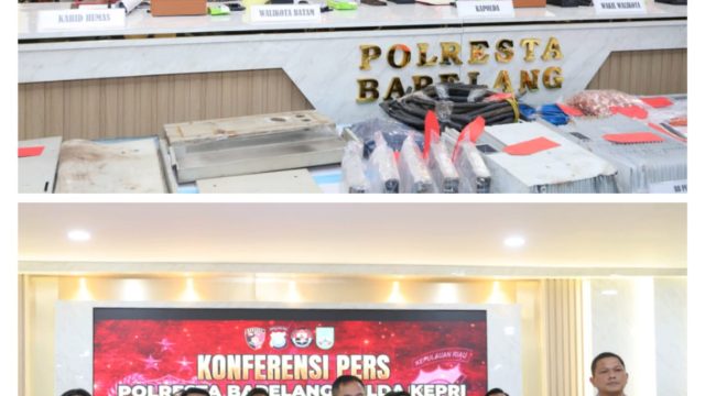 Kapolda Kepri Pimpin Pengungkapan Kasus Pencurian Fasilitas Umum di Batam, Delapan Tersangka Diamankan
