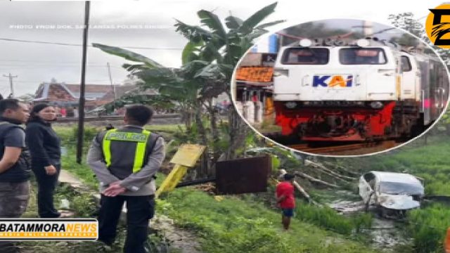 Terpental 20 Meter ke Sawah, Mobil Rombongan Haji Terhantam KA Argo Bromo saat Melintas di Grobogan Jawa Tengah