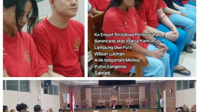 Empat Terdakwa Kasus Kematian Dwi Putri Asal Lampung Dituntut Hukuman Mati di PN Batam