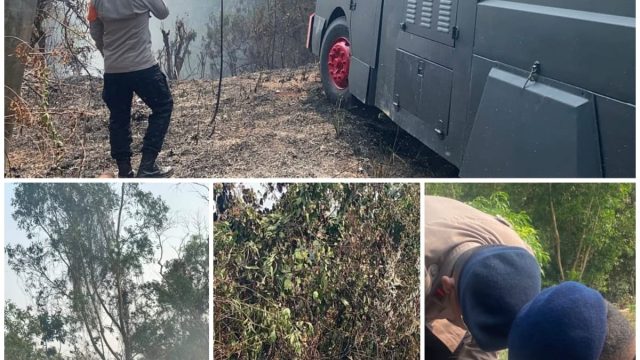 RESPON CEPAT KARHUTLA, POLDA KEPRI PADAMKAN KEBAKARAN LAHAN DI GALANG DAN NONGSA*