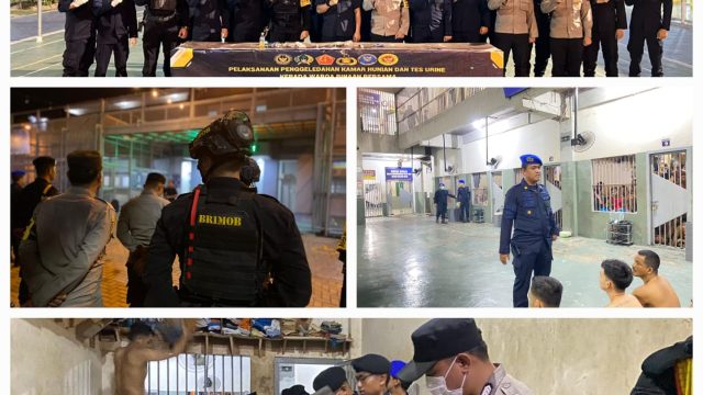 Rutan Batam Bersama APH Gelar Razia Gabungan, Pastikan Kamar Hunian Bebas Barang Terlarang