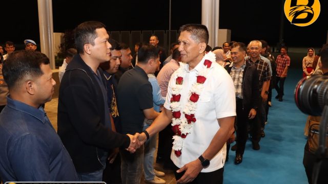 Kapolresta Barelang Hadiri Penyambutan Kapolda Kepri di Terminal VVIP Bandara Internasional Batam